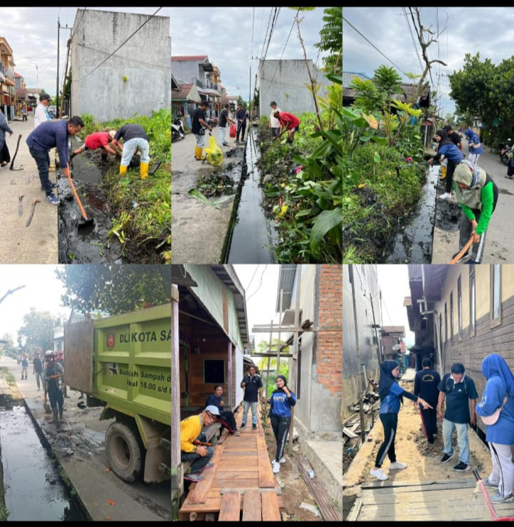 Gotong Royong, Pembersihan Parit Jl. Mas Penghulu RT. 13 , Monitoring Pelaksanaan Pro bebaya bidang Sarana dan Prasarana