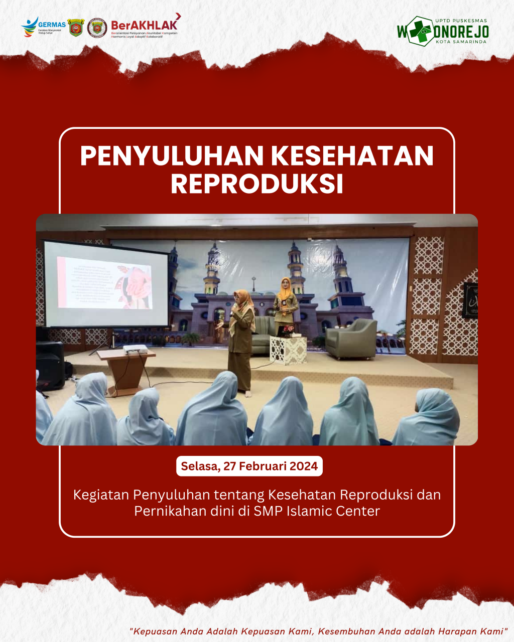 PENYULUHAN KESEHATAN REPRODUKSI DI SEKOLAH
